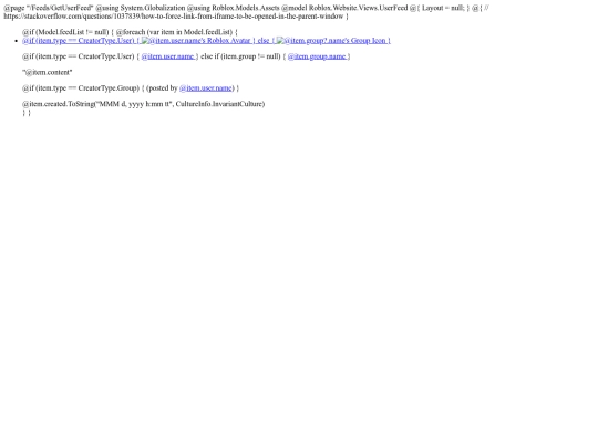 UserFeed screenshot