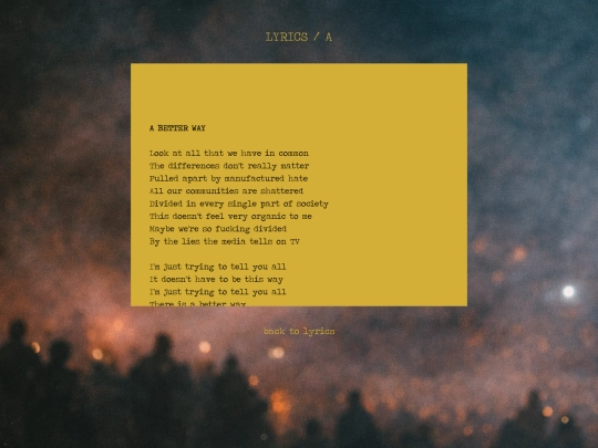 lyrics-a screenshot