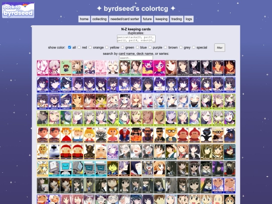 colorstcg/keepingcardsN-Z screenshot
