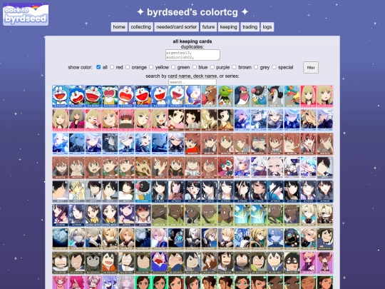 colorstcg/keepingcardsall screenshot