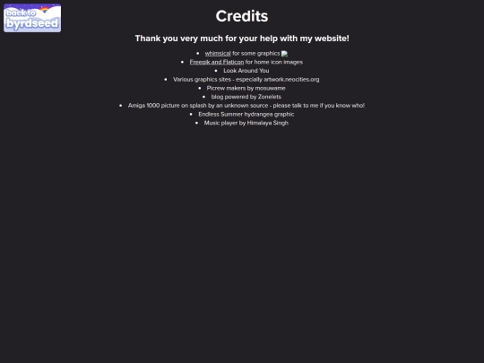 credits screenshot