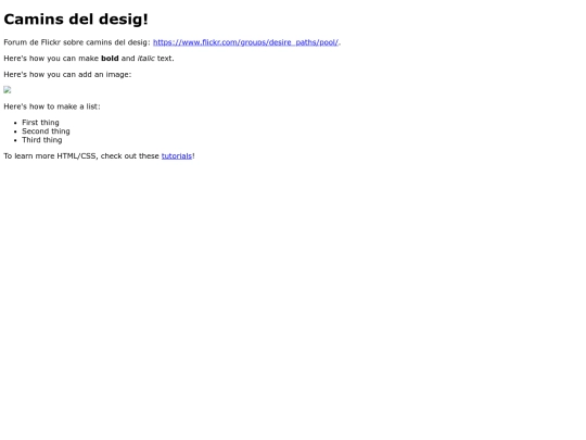 Camins/Caminsdeldesig screenshot