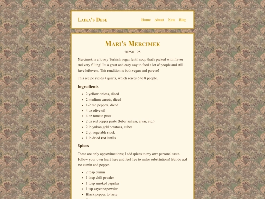 blog/mercimek screenshot