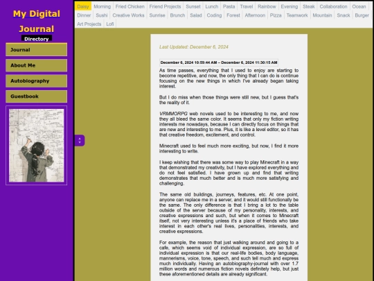 autobiography screenshot