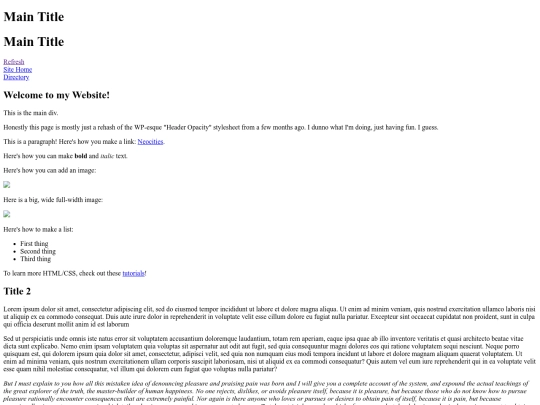 test screenshot
