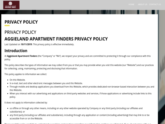 privacy-policy screenshot