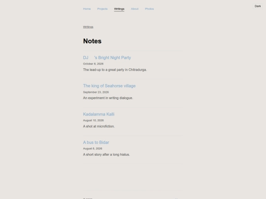 writings/notes screenshot