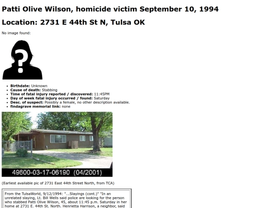 unsolvedforgotten/pattiwilson screenshot