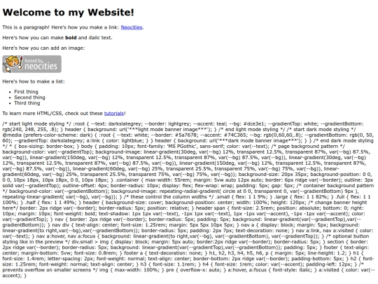 index screenshot