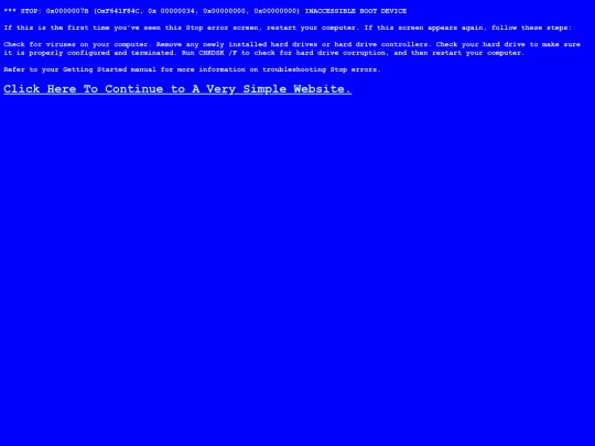 averysimpleBSOD screenshot