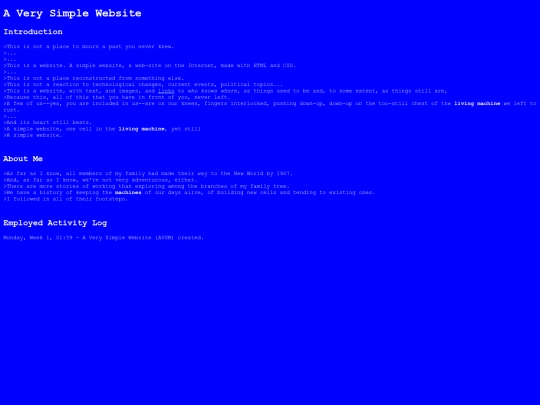 averysimplewebsite screenshot