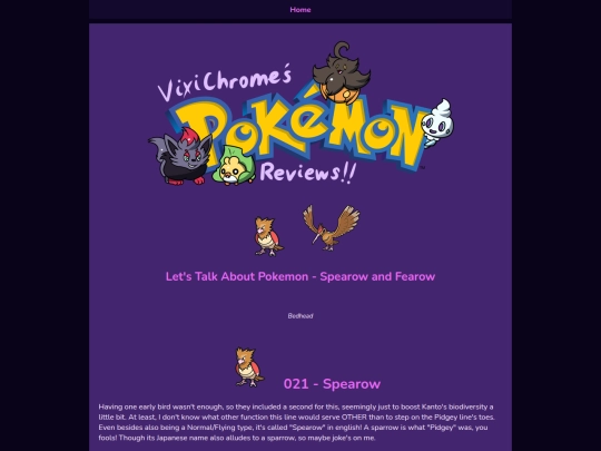 LetsTalkAboutPokemon/Gen 1/0021spearow screenshot