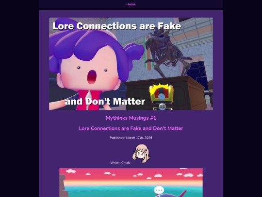 Mythinks/Mythinks Musings/LoreConnectionsAreFakeAndDontMatter screenshot