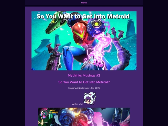 Mythinks/Mythinks Musings/SoYouWantToGetIntoMetroid screenshot
