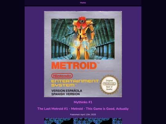 Mythinks/The Last Metroid/metroid screenshot