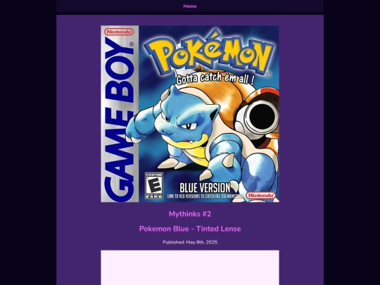 Mythinks/The Main Stream/PokemonBlueandYellow screenshot
