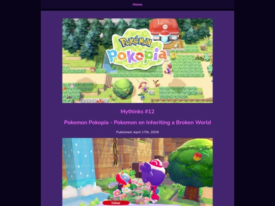 Mythinks/The Main Stream/PokemonPokopia screenshot