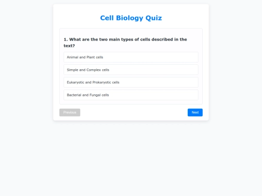 bioquizexample screenshot