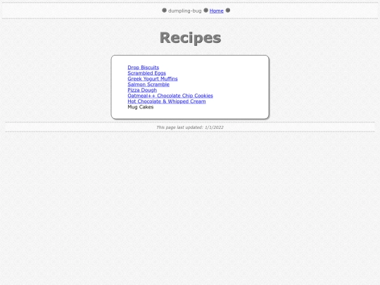 recipes screenshot
