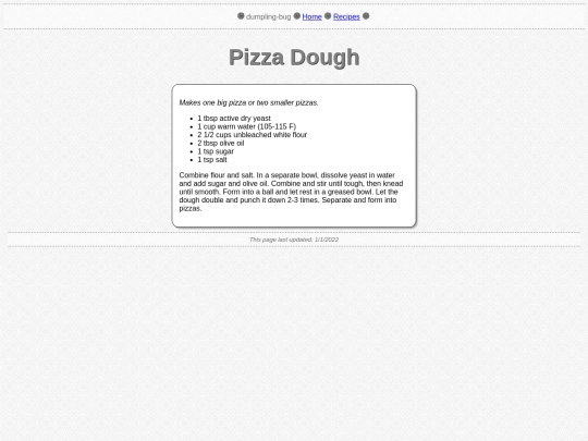 recipes/pizza_dough screenshot