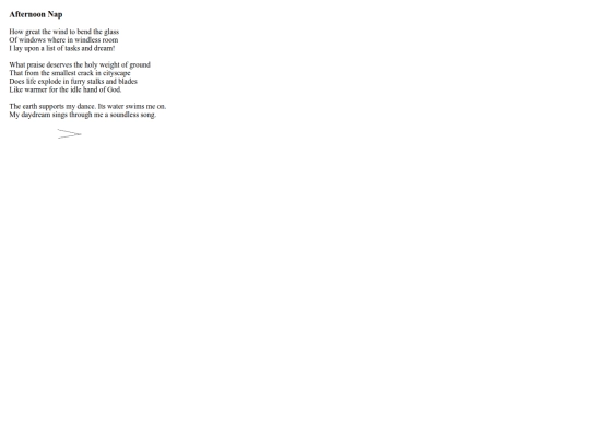 poems/afternoonnap screenshot