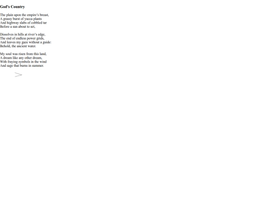poems/godscountry screenshot