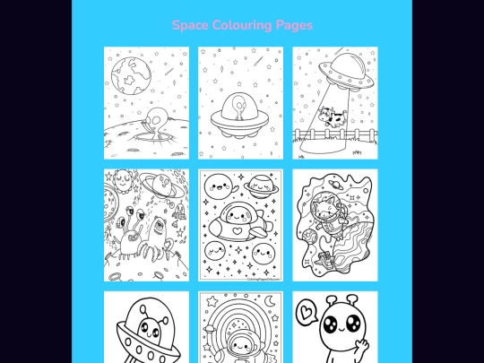 littlespace/colouring-book/space screenshot