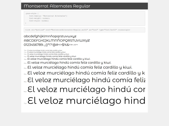 font/demo screenshot