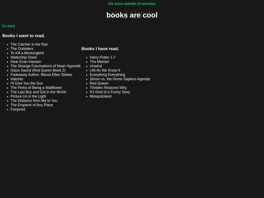 books screenshot