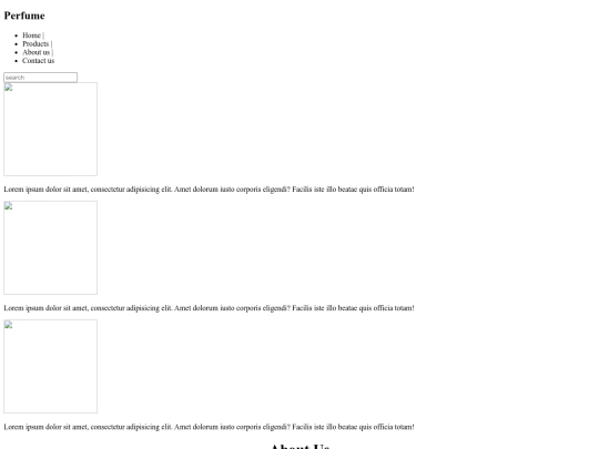 perfume site screenshot