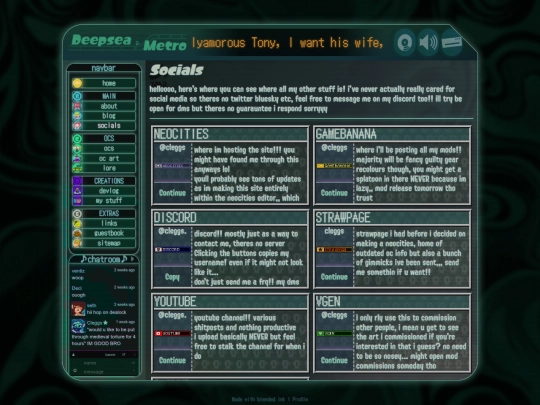 socials screenshot