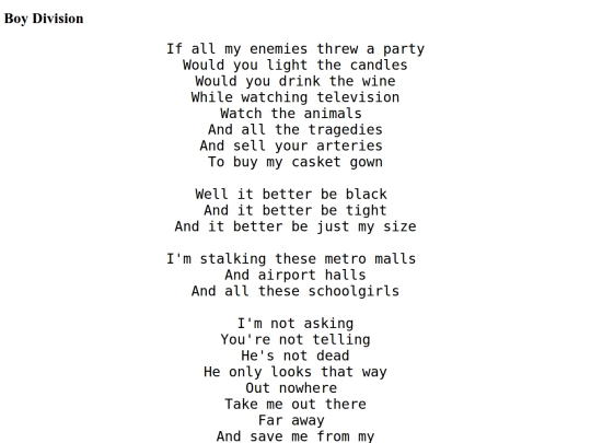 lyrics/conventional screenshot