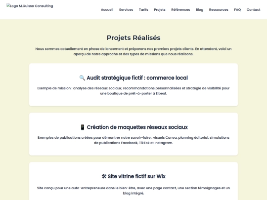 projets screenshot
