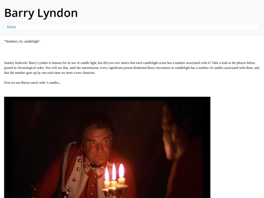 barrylyndoncandles screenshot