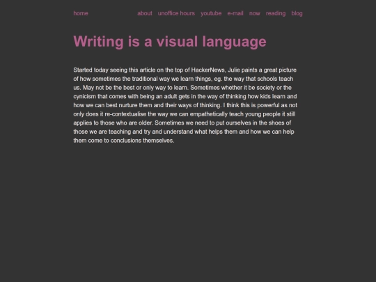 Reading/Writingisavisuallanguage screenshot