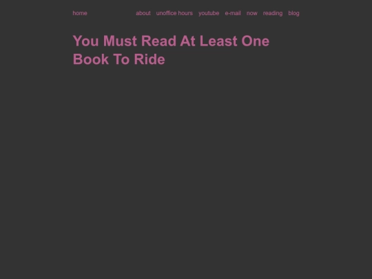 Reading/YouMustReadAtLeastOneBookToRide screenshot