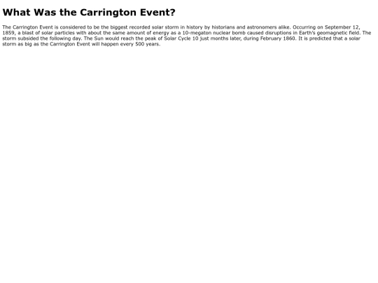 carringtonsummary screenshot