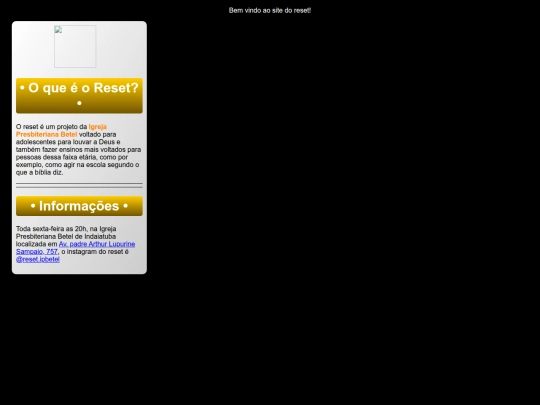 Reset screenshot