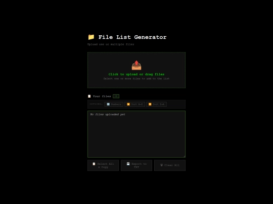 tools/file_list_generator screenshot