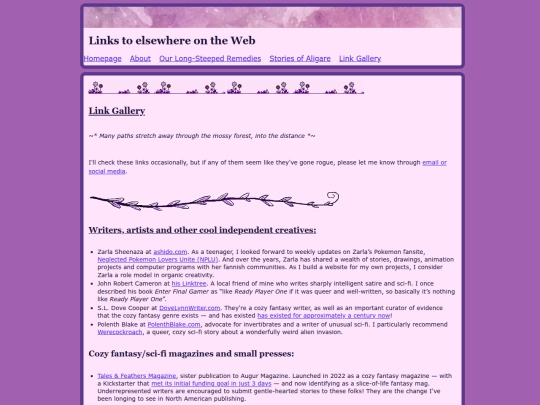 links screenshot