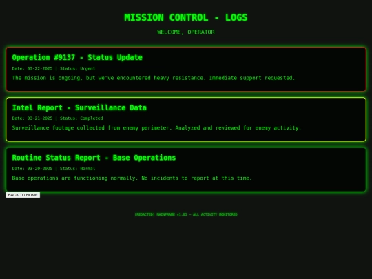logs screenshot
