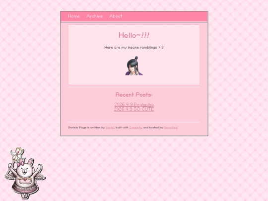 Blog screenshot