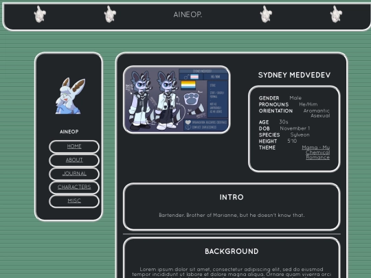characters/sydney screenshot