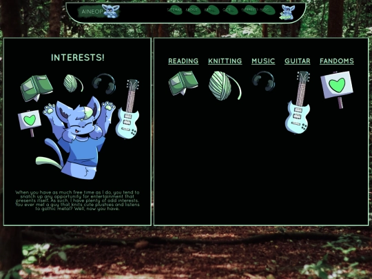 interests screenshot