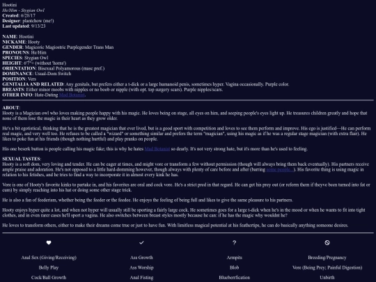 characters/bio/hootini screenshot