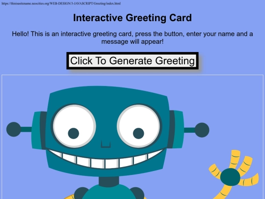 WEB-DESIGN/3-JAVASCRIPT/Greeting screenshot