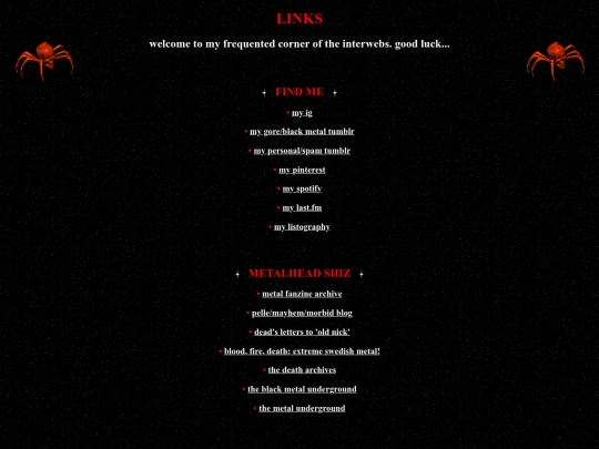 links screenshot