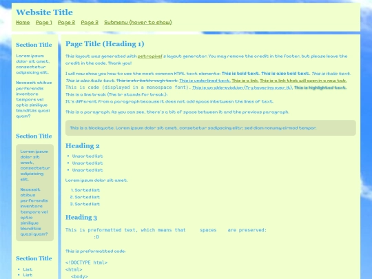 website screenshot