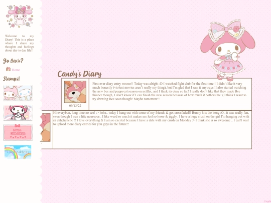diary screenshot