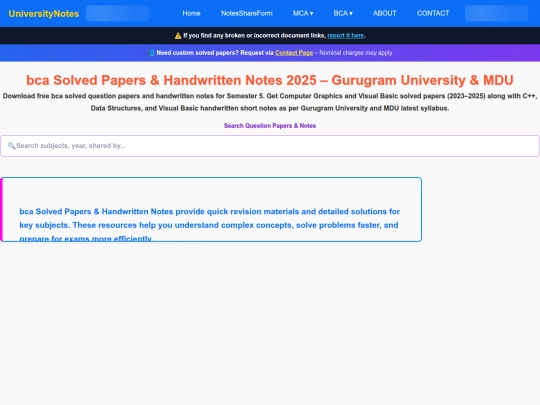 BCA/Notes screenshot